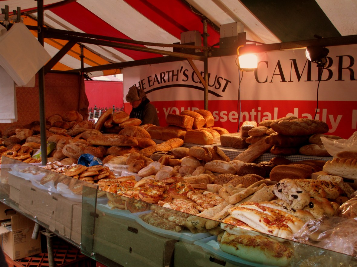 Banca de pão na Cambridge Market Square
